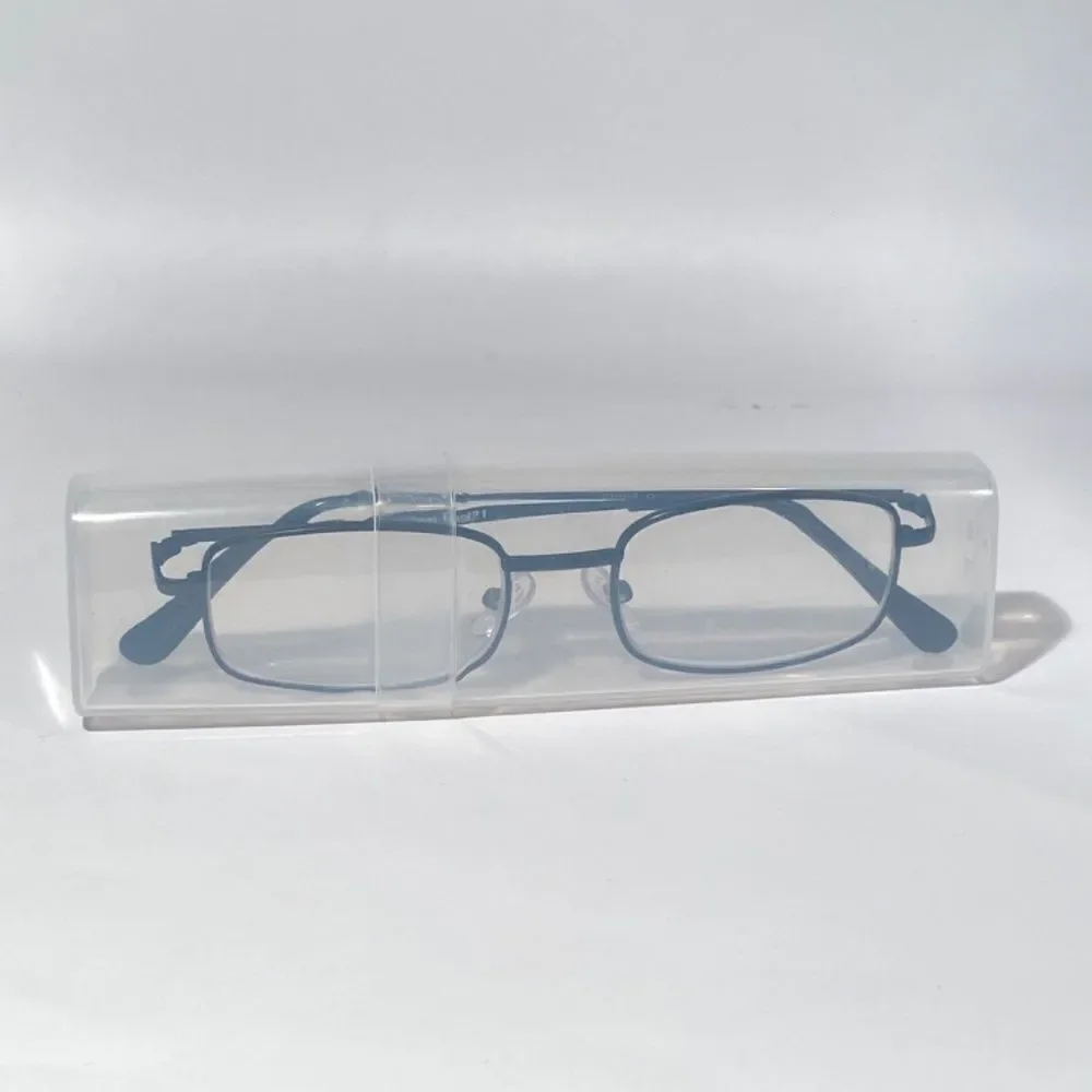 Reading Glasses 2.50 Rectangular Black Metal Readers